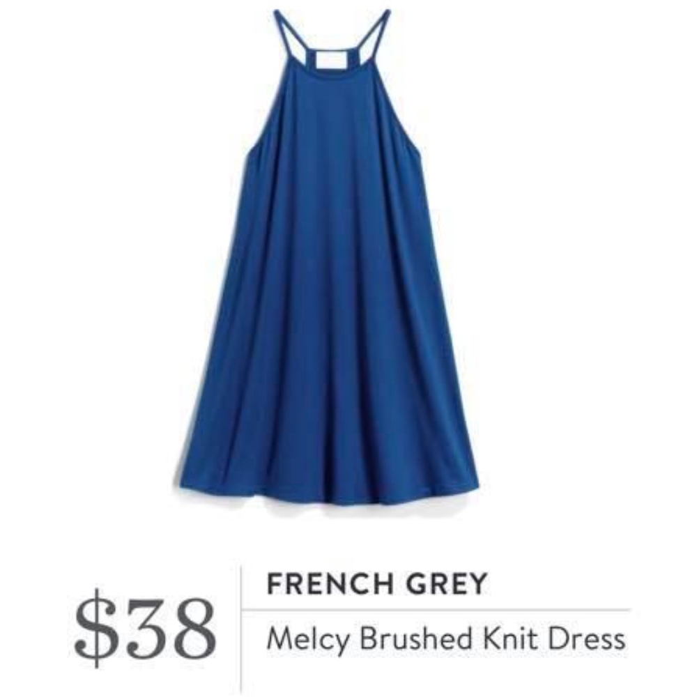 French Grey Melcy Brushed Knit Dress Navy BNWT